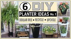 6 DIY PLANTER IDEAS | DOLLAR TREE DIY & UPCYCLE | FARMHOUSE AND BOHO