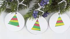 Easy Paper Christmas Tree Ornament ~ Christmas Craft for Kids