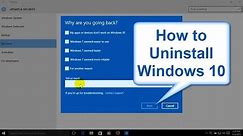 How to uninstall Windows 10 and downgrade to Windows 7 or 8.1 - Get Windows 7 back - Free & Easy