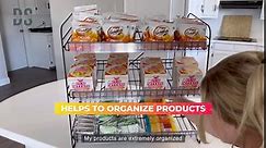 Black 3 Tier Candy Display Rack, Chip Display Rack, Snack Stand, Snack Display with Snack Clips, Snack Rack for Countertop, Chip Rack Display Stand, Concession Stand Supplies