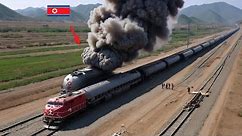 13 MINUTES AGO! North Korea's nuclear transport train destroyed by the US