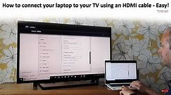 How to connect your laptop to your TV using an HDMI cable - Easy