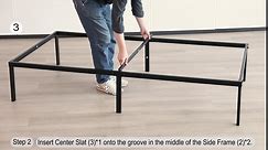 Metal Bed Frame - Twin Size Metal Platform Bed Frame Mattress Foundation with Steel Slat Support, No Box Spring Needed, Storage Space Under Frame, Easy Assembly