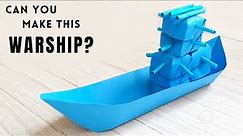 How To Make Paper Warship Easy Tutorial | Paper Battleship Destroyer Model Instructions |Paper Craft