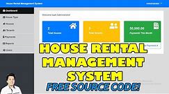 House Rental Management System Using PHP MySQL | Free Source Code Download