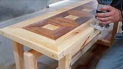 Amazing Woodworking Projects // Build An Outdoor Art Bench With A Unique Design For Your Home