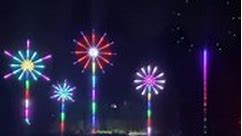led colorful music sound control firework light