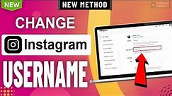 How To Change Instagram Username - PC 2024 [ Easy Way ]