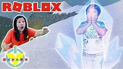 Ryan Escapes the Ice Monster in Roblox! Let’s Play Roblox Frosty Mountain Story with Ryan’s Mommy!!!