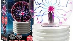 Discovery #MINDBLOWN Plasma Ball Lamp [2023 Amazon Exclusive] Interactive Touch Lightning, Globe Responds to Voice & Music, Electric Tesla Coil Base Design, Educational STEM Toy, Home & Desk Décor Orb