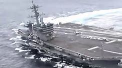 Massive Aircraft Carrier drifting in the ocean at high speed | Combat War Footage
