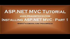 Installing aspnet mvc - Part 1