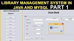 Library Management System Project in Java Part 1