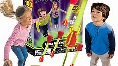 Stomp Rocket® Original Ultra LED Rocket Launcher for Kids, Soars 100 Ft, 4 LED-Light Foam Rockets and Adjustable Launcher, Gift for Boys and Girls Ages 5 and up