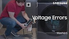 Washing Machine Error Codes: Voltage Problems | Samsung US