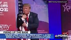President Trump bear hugs Old Glory