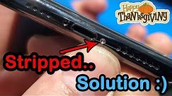 How to remove iphone stripped bottom screws! 11 Pro max, 8+, 8, X, XR, Xs, Xs Max 12 12 Pro Max, 11
