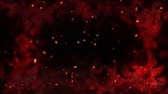 Fire Particles Overlay Burning Red Fire Background Video