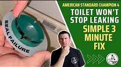 SIMPLE 3 Minute Fix For A Leaky Toilet | American Standard Champion 4 Toilet Leak | Toilet Running