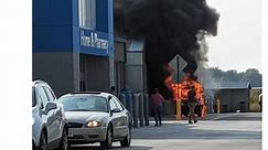 UTV catches on fire at Walmart in Dexter
