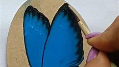 How to Paint Butterfly with Two Different Colors 🦋 #facbookreels | Little Rocks
