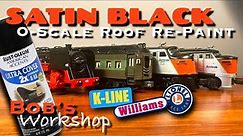 O-Scale Locomotives & Passenger Cars Roof Paint Repair With RUSTOLEUM Satin Black Spray Lionel MTH