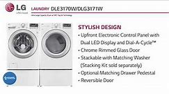 LG Electric Dryer With 8 Dry Cycles DLE3170W at www.appliancesconnection.com