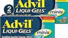 Advil Liqui-Gels minis Pain Reliever and Fever Reducer, Pain Medicine for Adults with Ibuprofen 200mg for Pain Relief - 2x160 Liquid Filled Capsules
