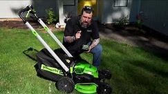 Greenworks Pro 25" Brushless Self-Proelled Lawn Mower with Eric G from Around the House #2531502