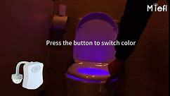Toilet Disco Light Motion Sensor, 3 Color Changing Toilet Lights, LED Glow Bowl Night Light, Cool Funny Gadget for Bathroom Restroom White Elephant Gift Christmas Stocking Stuffer