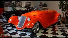 1933 Chevrolet Chevy Roadster Custom Hot Street Rod in Orange Pearl My Car Story with Lou Costabile