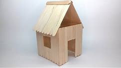 How to make a Popsicle Stick House easy