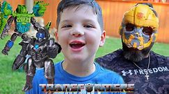 BEST TRANSFORMERS TOYS EVER!! Caleb PRETEND PLAY with TRANSFORMERS: RISE OF THE BEASTS TOYS FOR KIDS