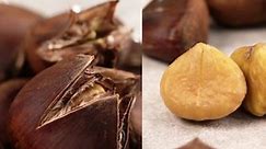 How to peel chestnuts easily in a microwave oven