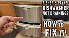 Fisher & Paykel Dishwasher DD605 NOT DRAINING FULLY - How to fix it