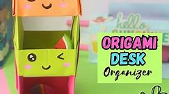 Origami Desk Organizer | DIY Paper Shelf / Box