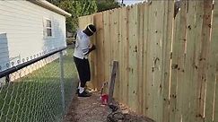 Privacy fencing #yardwork #landscape #