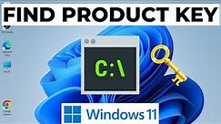 How to Find Windows 11 Product Key using CMD