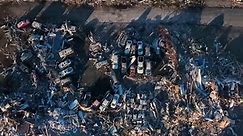 Drone footage shows widespread devastation in aftermath of Kentucky tornado