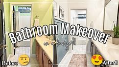 DIY BATHROOM MAKEOVER 2023 :: Bathroom Remodel Ideas on a Budget - Lime Wash, Bead Board More