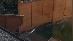 Garden Fence Torn Apart as Storm Henk Rips Through London