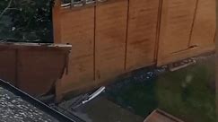 Garden Fence Torn Apart as Storm Henk Rips Through London