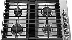 KitchenAid 30" Stainless Steel 4 Burner Gas Downdraft Cooktop - KCGD500GSS