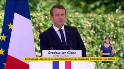 VIDEO. "Oradour est un scandale absolu" : regardez le discours d'Emmanuel Macron à Oradour-sur-Glane