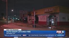 Auto Shop Catches Fire In National City