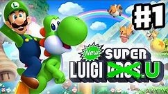 New Super Luigi U - Gameplay Walkthrough Part 1 - Acorn Plains (Nintendo Wii U DLC)
