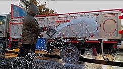 A complete wash of a truck