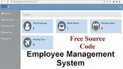 Employee Management System project in PHP with Source Code