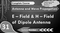 Electric and Magnetic Field in Dipole Antenna in Antenna and Wave Propagation by Engineering Funda