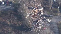 Aerial footage shows destruction caused by Tennessee tornado